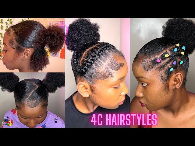 💖💦SLAYED 4C HAIRSTYLES + SLAYED EDGES 🩵| 💅🏼QUICK LOVELY AND TRENDY HAIRSTYLES TO TRY OUT🤎💅🏼