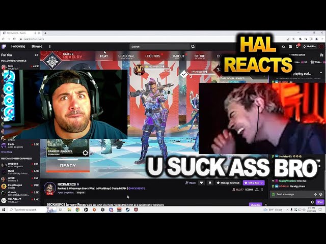 TSM Imperialhal Killed NICKMERCS and Then Watched His Reaction !! |  LAST 2 SQUAD ( apex legends )