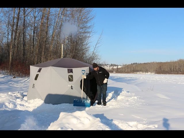 Polar Vortex Winter Camping in -32 Degrees With Wood Stove & Tent