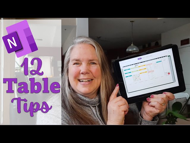 12 Terrific Table Tips in OneNote