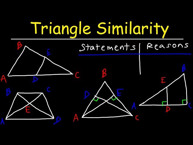 Triangle Similarity - AA SSS SAS & AAA Postulates, Proving Similar Triangles, Two Column Proofs