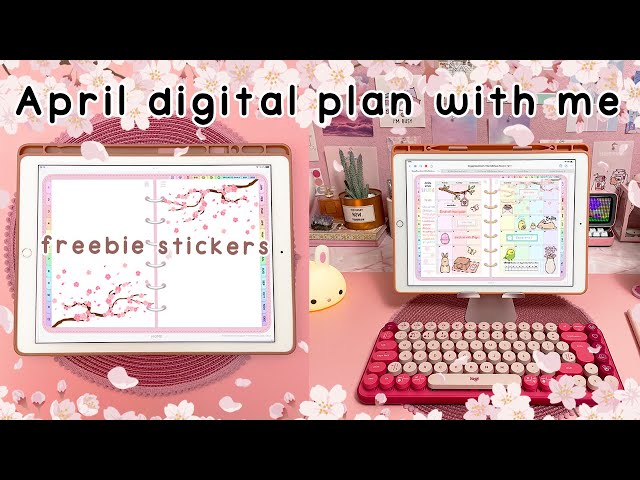 April Digital Plan With Me | Digital Planning | iPad Planner Goodnotes ✨