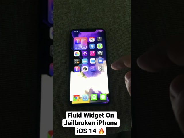 iPhone Fluid Widget w/ Xen HTML iOS 14.3 Taurine Jailbreak