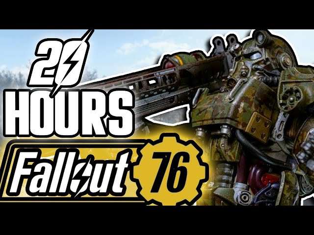 I spent 20 hours in Fallout 76 as a beginner