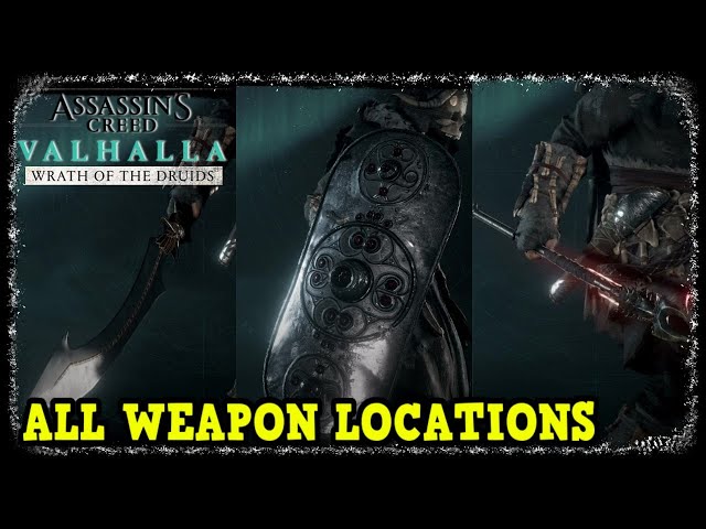 All Weapon Locations and Showcase in Wrath of the Druids (Gae Bolg, Shields, Great Sword)