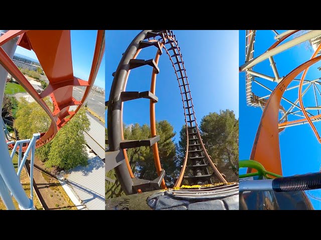 6 Awesome Roller Coasters at California's Great America! Front Seat 4K POV