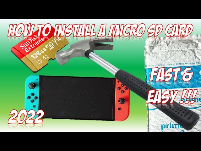 How To Install a Micro SD Card into your Nintendo Switch Oled   2022 FAST & EASY