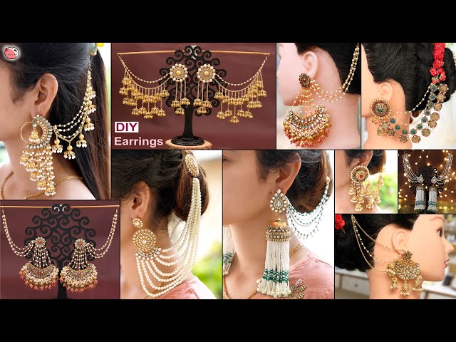 9 Royal Bridal!!.. DiY Bahubali Earrings | Latest Party Wear Jewelry Design
