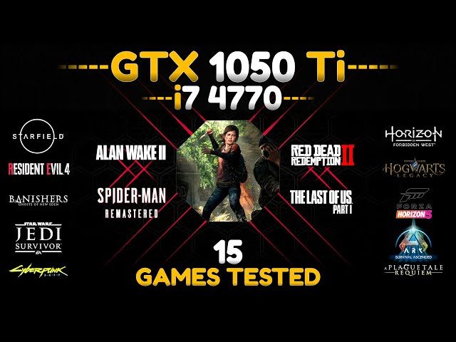 GTX 1050 Ti + i7 4770 : 15 Games Tested in 2024