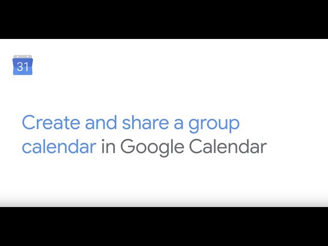 Create a shared calendar