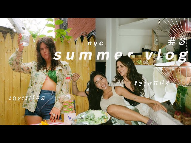 NYC Summer Days Vlog #3: beach, thrifting, hitomi & elena, & volunteering