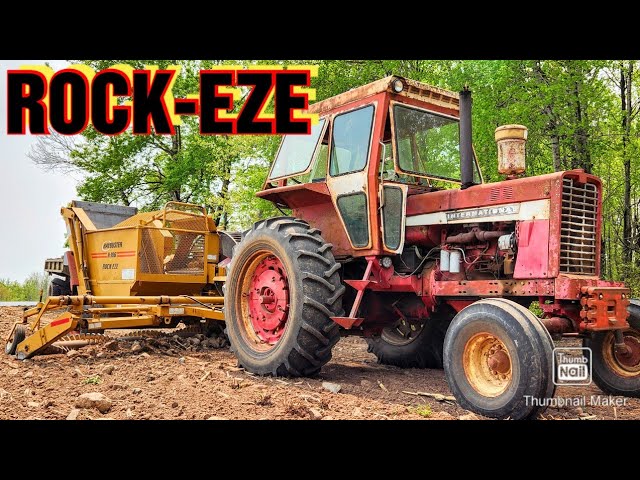 Picking Rock with a Haybuster H-106 Rock-Eze Rock Picker/1256 Rolling Coal Pulling the Cultivator