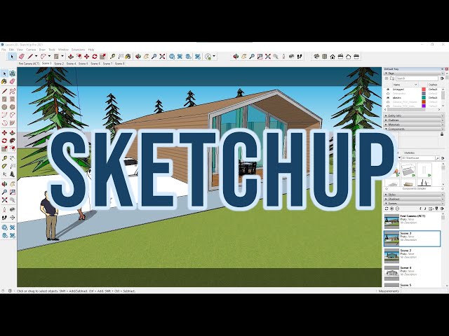Videocorso Sketchup PRO - 01 - Introduzione, Interfaccia, Vista 3D, Navigazione, Selezione, Copia