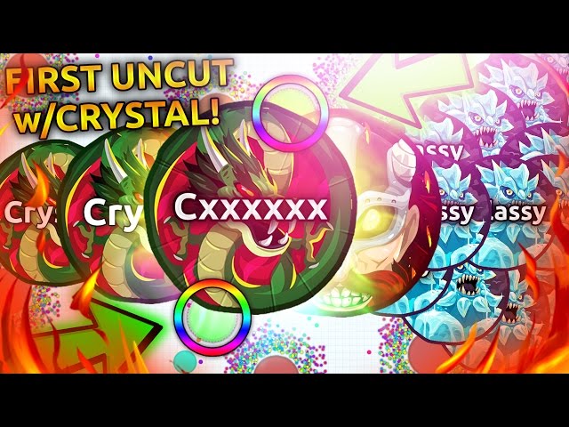 FIRST Agario UNCUT w/ Crystal! - Huge Popsplit, Doublesplit, 30k Bait & More!