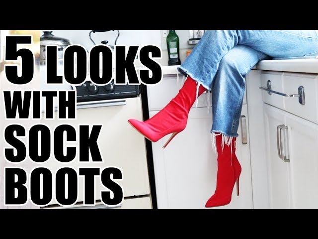 HOW TO STYLE SOCK BOOTS | OUTFIT IDEAS TO STEAL!!