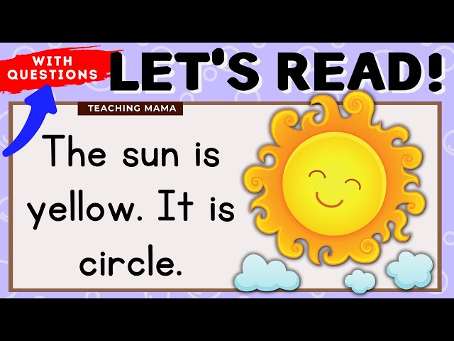 LET'S READ! | READING COMPREHENSION FOR KINDERGARTEN | PRACTICE READING ENGLISH | TEACHING MAMA