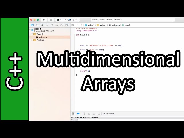Multidimensional Arrays - C++ Programming Tutorial #30 (PC / Mac 2015)