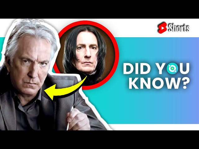 Did you know that Alan Rickman almost quit ... #harrypotter #Snape #AlanRickman #shorts #ossamovies