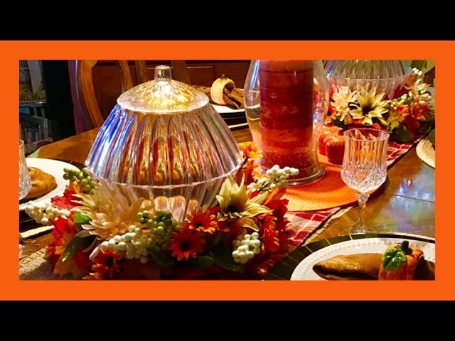 ~Fall DIY~ 🍁Dollar Tree Fall Centerpiece Glass LIGHT UP Pumpkin 🍁