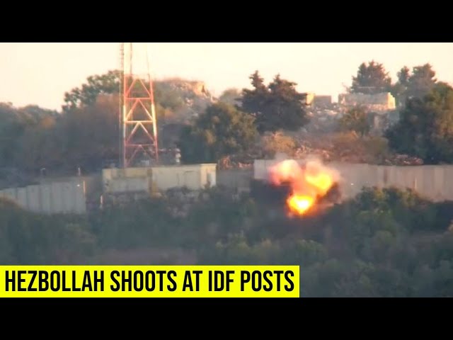 Hezbollah shoots at IDF posts, fires missile at tank in fresh Lebanon border clashes.
