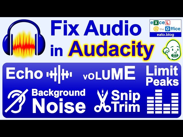 Fix Audio in AUDACITY: Background NOISE, ECHO, AMPLIFY, CLIP, LIMIT PEAKS, and more