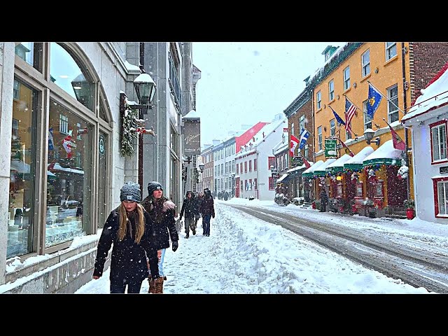 [4K]🇨🇦 Winter Wonderland⛄❄: Old Quebec City Walking Tour during Winter Carnival❄🎿🛷 Feb. 2023