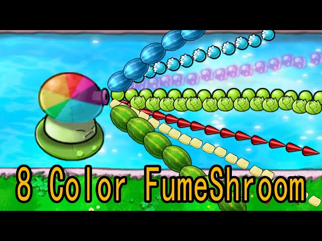 plants vs zombies | Dave's new pvz plant:8 Color FumeShroom | HARD MODE Mod! (PvZ Plus)