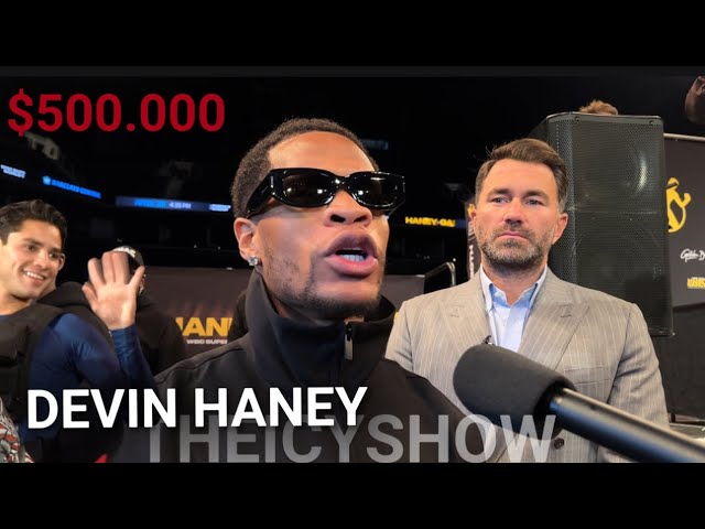 DEVIN HANEY REVEALS WHY NO FACE OFF, TALKS $500.000 BET, TANK DAVIS SECONDS AFTER PRESS CONFERENCE