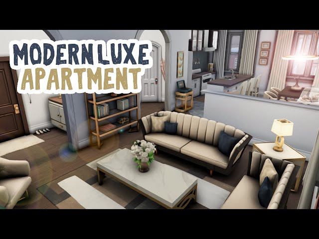 Modern Luxe Apartment || The Sims 4 Apartment Renovation: Speed Build