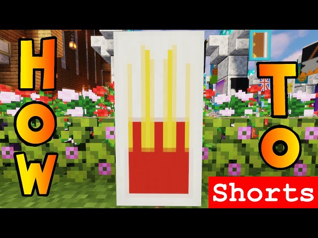 Minecraft: How to Make a Fast Food French Fries Banner Design - Tutorial