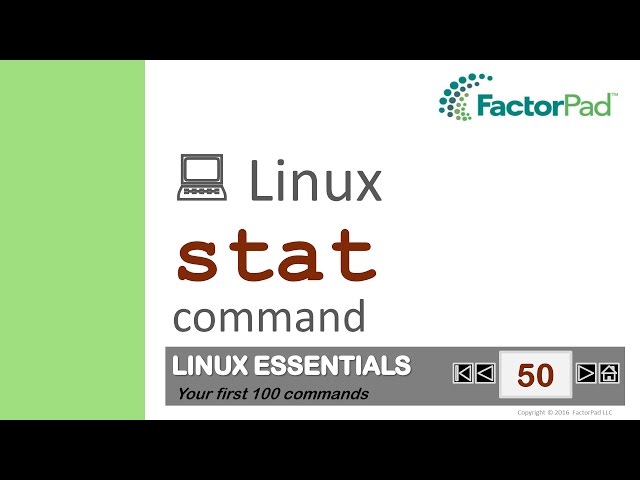 Linux stat command summary with examples