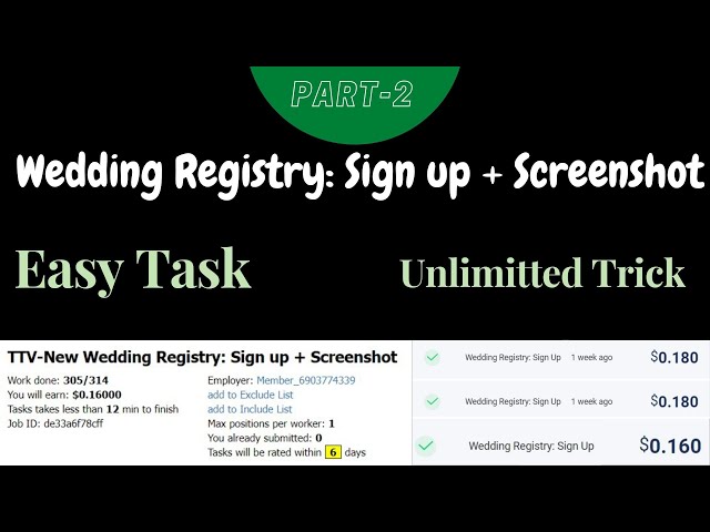 How to do Unlimited Wedding Registry: Sign Up in Picoworkers || Easy task on Picoworkers