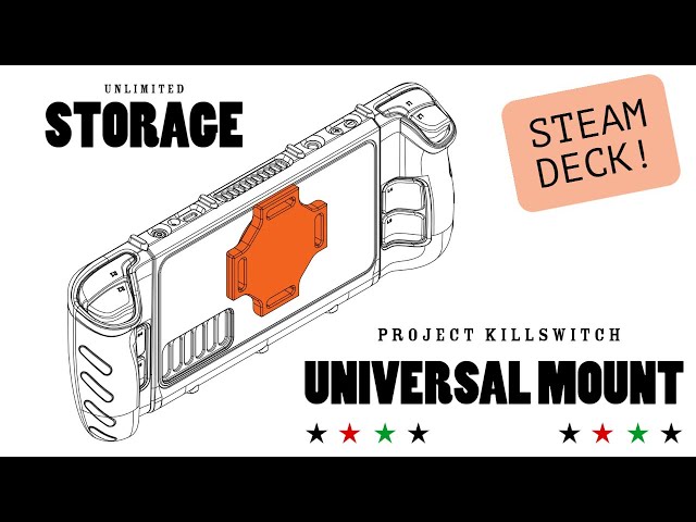 PROJECT KILLSWITCH 2.0 UNIVERSAL MOUNT for Steam Deck!