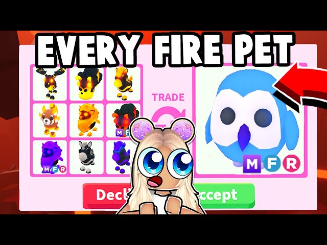 I traded EVERY FIRE PET in Adopt Me!