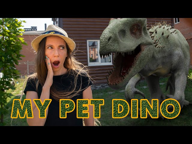 A huge DINOSAUR in real life / Jurassic world / Pet Dino T-Rex / #shorts