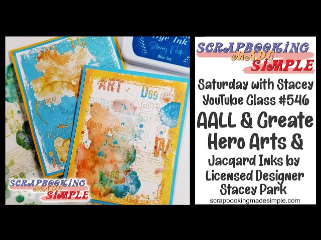 546 Stunning new dies & rub ons by AALL & Create are pair with Hero Arts Stamps and Stacey Park Inks