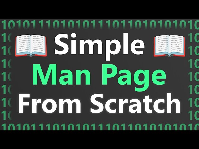 Making Your Own Simple Man Page