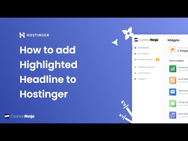 How to add a Highlighted Headline to Hostinger