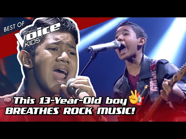 This 13-Year-Old ROCKERBOY sets the stage ON FIRE in The Voice Kids! 🔥