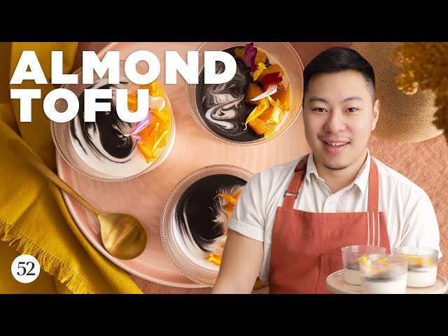 Lucas Sin Makes Almond Tofu With Poached Apricots & Black Sesame | Food52 + Lexus