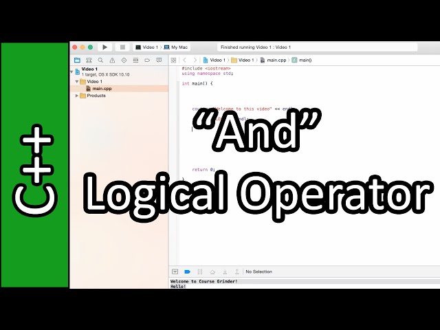 "and" Logical Operator - C++ Programming Tutorial #22 (PC / Mac 2015)