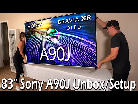 83" Sony Bravia XR A90J OLED TV - Unboxing & Setup - XR83A90J