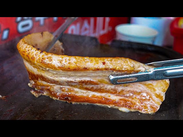 Grilled Pork Belly, Samgyeopsal│Korean Street Food #shorts
