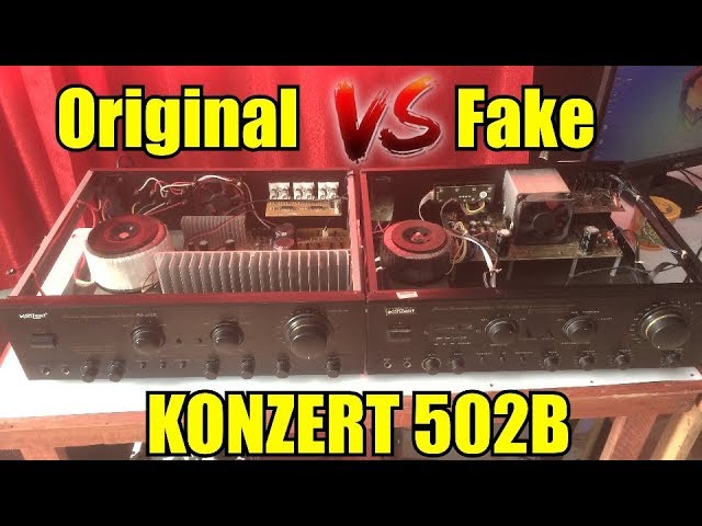 KONZERT 502B - Original Vs Fake/Generic Side by Side Comparison - Integrated Amplifiers