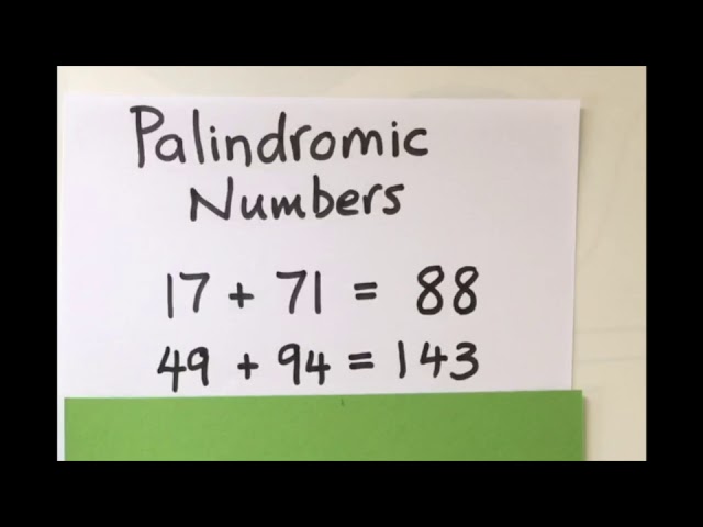 Palindromic Numbers - an ATM Maths Snacks video