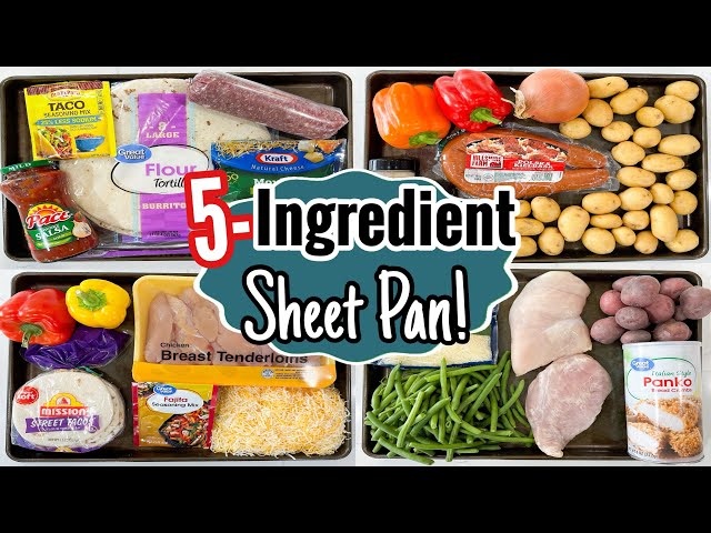 5 FAST & TASTY Sheet Pan Dinners! | The EASIEST 5-Ingredient Recipes | Julia Pacheco