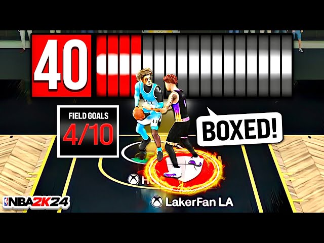 HOW MY 40 INTERIOR D CENTER LOCKS UP COMP PRO AM PLAYERS IN NBA 2K24!