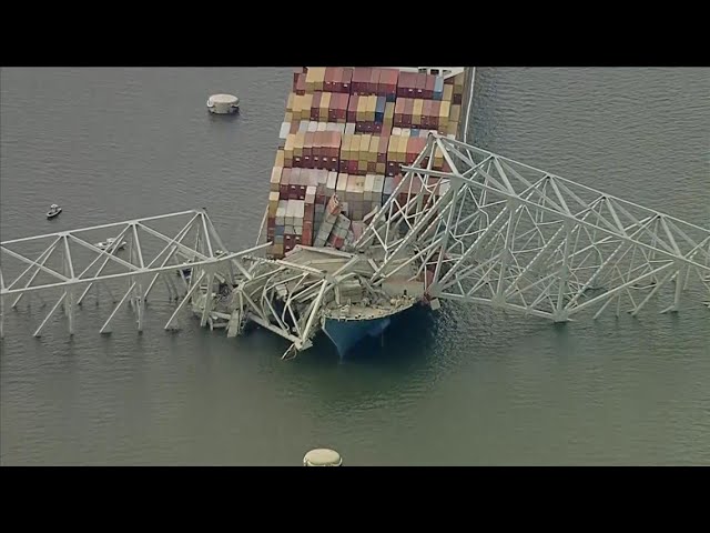 LIVE: Aerial look of Francis Scott Key bridge collapse in Baltimore