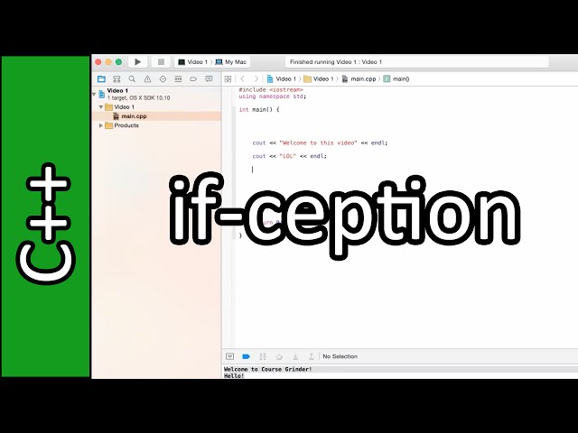 "if-ception" Nested Statements - C++ Programming Tutorial #7 (PC / Mac 2015)