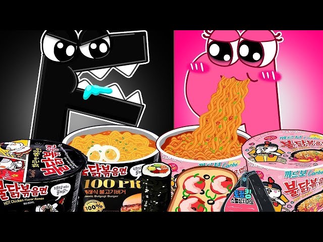 Convenience Store BLACK PINK Food Mukbang x Alphabet Lore Animation | Mukbang ASMR